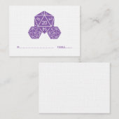De Placement Carte Mariage pourpre D20 Dice (Devant / Derrière)