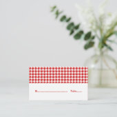 De Placement Carte Mariage Red Houndstooth (Debout devant)