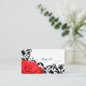De Placement Carte Mariage Red Rose Floury (Debout devant)