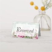 De Placement Carte Mariage Réservée Roses Rose (Dos)
