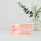 De Placement Carte Mariage Rose Blush et Gold Romance (Debout devant)