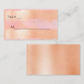De Placement Carte Mariage Rose Blush et Gold Romance (Devant / Derrière)