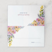 De Placement Carte Mariage rose et orange (Extérieur déplié)