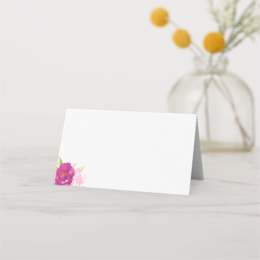 De Placement Carte Mariage rose | Floral gras (Devant)