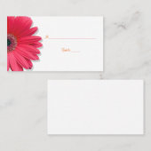 De Placement Carte Mariage rose Gerber Daisy Orange Ribbon (Devant / Derrière)