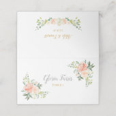 De Placement Carte mariage | Roses bleus (Extérieur déplié)