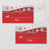 De Placement Carte mariage rouge, gris argenté (Devant / Derrière)