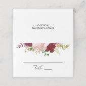 De Placement Carte Mariage Rouge Tropical et Romantique (Extérieur déplié)