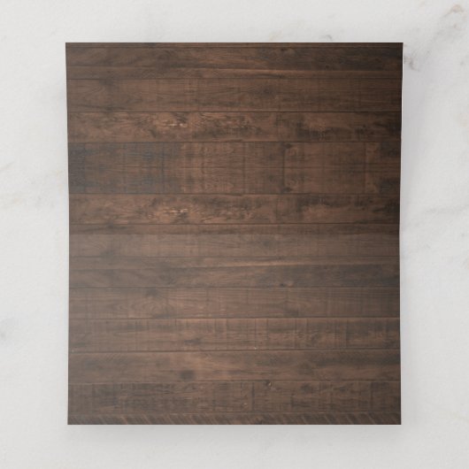 De Placement Carte Mariage Rustique Sunflower String Lights (Intérieur déplié)