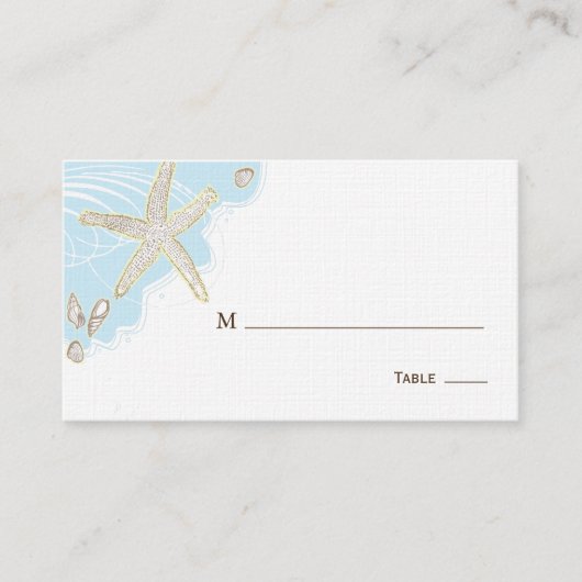 De Placement Carte Mariage Seashell Place/Siège (Devant)