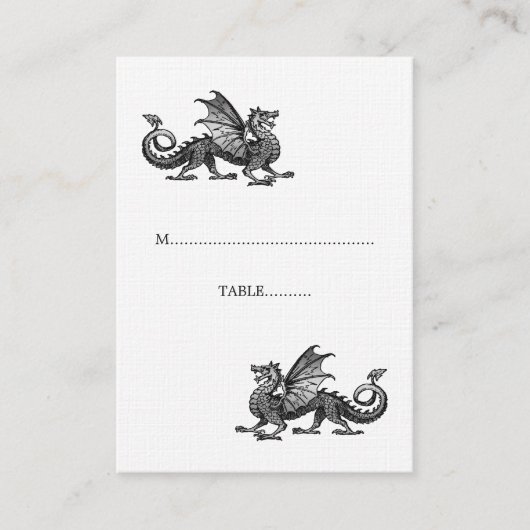 De Placement Carte Mariage Silver Dragon (Devant)
