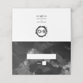 De Placement Carte Mariage simple noir blanc (Extérieur déplié)
