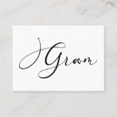 De Placement Carte Mariage simple Noir moderne Réservé (Devant)