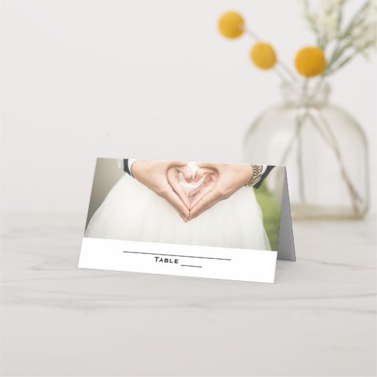 De Placement Carte Mariage simple personnalisée (Devant)