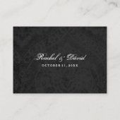 De Placement Carte mariage Skeleton Halloween Black & Grey Plac (Dos)