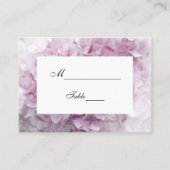 De Placement Carte Mariage Soft Rose Hydrangea (Devant)