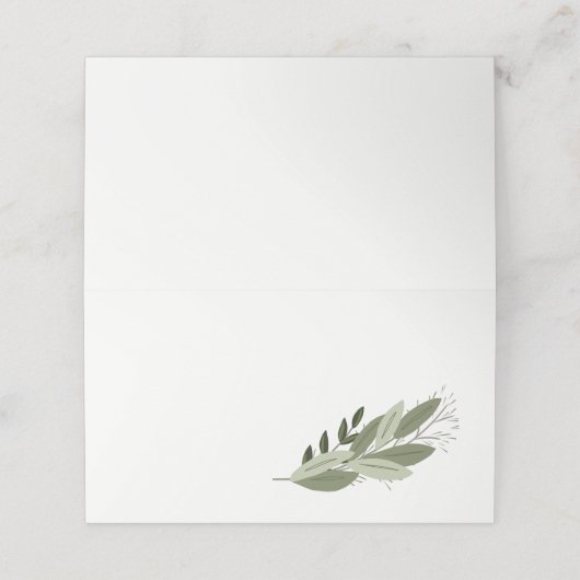 De Placement Carte mariage Sprigs Place (Extérieur déplié)