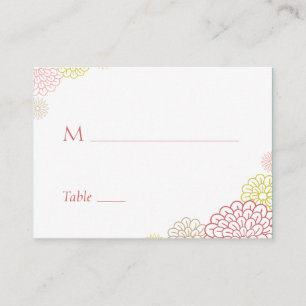 De Placement Carte Mariage Spring Blooms