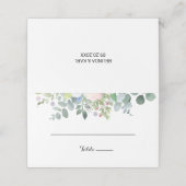 De Placement Carte Mariage Tropical Eucalyptus Green (Extérieur déplié)