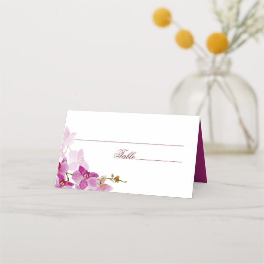 De Placement Carte Mariage Tropical Orchid (Devant)