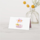 De Placement Carte Mariage Tropical Plumeria Frangipani (Dos)