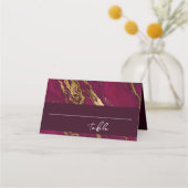 De Placement Carte Mariage Vin et Marbre d'or (Dos)