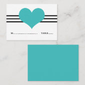 De Placement Carte Mod Heart Place, Aqua (Devant / Derrière)