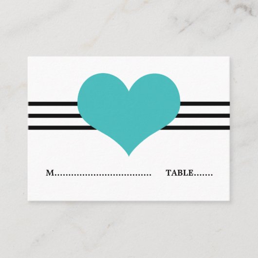 De Placement Carte Mod Heart Place, Aqua (Devant)