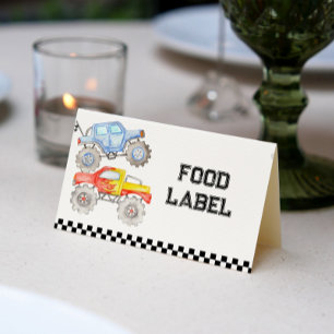 De Placement Carte Monster Truck Anniversaire Tente Place