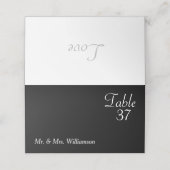 De Placement Carte officielle Black White Love Mariage Place (Extérieur déplié)