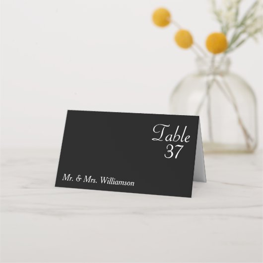 De Placement Carte officielle Black White Love Mariage Place (Devant)