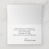 De Placement Carte officielle Black White Love Mariage Place (Intérieur déplié)