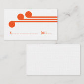 De Placement Carte orange simple déco chic (Devant / Derrière)