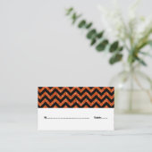 De Placement Carte Parties scintillant Orange Chevron (Debout devant)