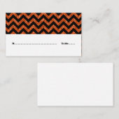 De Placement Carte Parties scintillant Orange Chevron (Devant / Derrière)