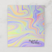 De Placement Carte Pastel Rainbow Marbling Place ou carte Escor (Extérieur déplié)