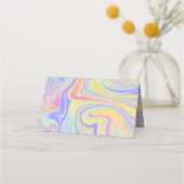 De Placement Carte Pastel Rainbow Marbling Place ou carte Escor (Dos)