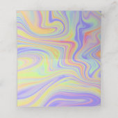 De Placement Carte Pastel Rainbow Marbling Place ou carte Escor (Intérieur déplié)