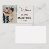 De Placement Carte Photo Mariage simple (Devant / Derrière)