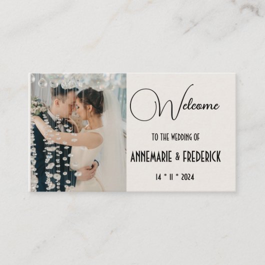 De Placement Carte Photo Mariage simple (Devant)