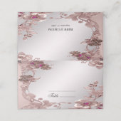 De Placement Carte Pink Ornate Floral Place (Extérieur déplié)
