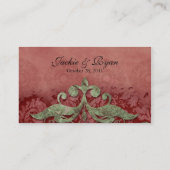 De Placement Carte Place Antique Verdigris Mariage Xmas (Dos)