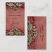 De Placement Carte Place Antique Verdigris Mariage Xmas (Devant / Derrière)