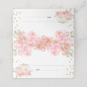 De Placement Carte Place Baby shower Citrouille Floral (Extérieur déplié)