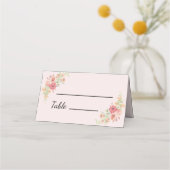 De Placement Carte Place Boho Rose Aquarelle Fleurs (Devant)