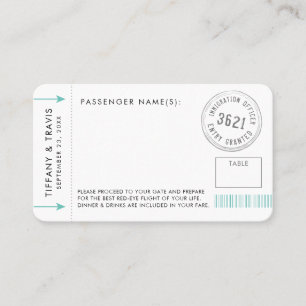 De Placement Carte Place Carte Mini Menu Plan Passe d'embarquem