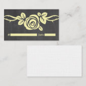 De Placement Carte Place Chalkboard Rose jaune (Devant / Derrière)
