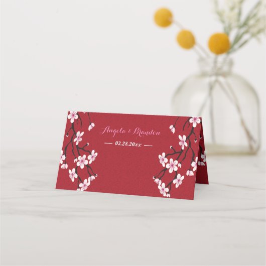 De Placement Carte Place Cherry Blossom (Dos)