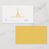 De Placement Carte Place Chic Parisienne, Jaune (Devant / Derrière)