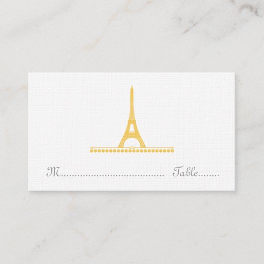 De Placement Carte Place Chic Parisienne, Jaune (Devant)
